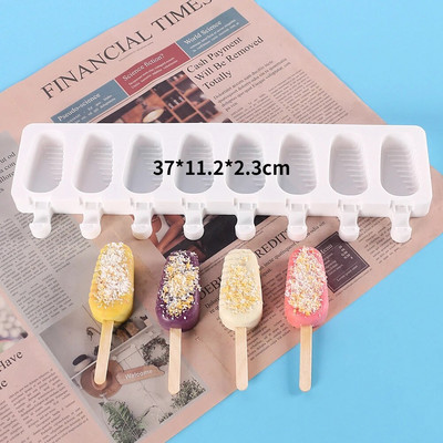 Novi silikonski kalup za sladoled DIY Love Oval Cartoon Popsicle Pecivo Čokoladni kamejski kalup Ljetni pribor za izradu kocki leda Kuhinjski alati