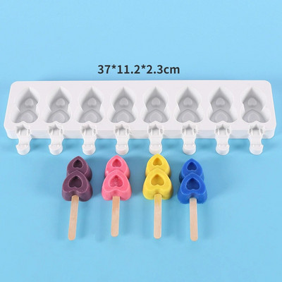 Novi silikonski kalup za sladoled DIY Love Oval Cartoon Popsicle Pecivo Čokoladni kamejski kalup Ljetni pribor za izradu kocki leda Kuhinjski alati