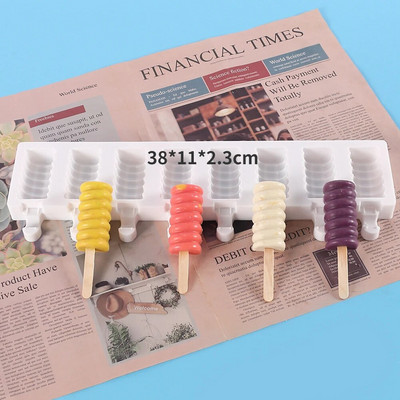 Novi silikonski kalup za sladoled DIY Love Oval Cartoon Popsicle Pecivo Čokoladni kamejski kalup Ljetni pribor za izradu kocki leda Kuhinjski alati