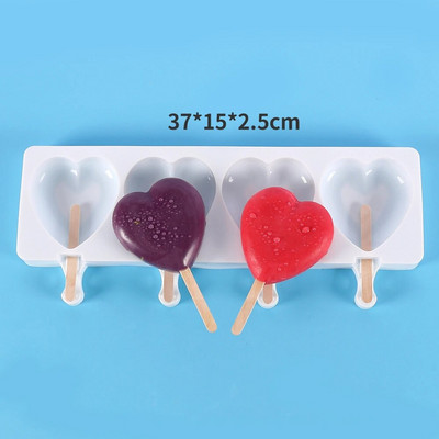 Novi silikonski kalup za sladoled DIY Love Oval Cartoon Popsicle Pecivo Čokoladni kamejski kalup Ljetni pribor za izradu kocki leda Kuhinjski alati