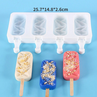 Novi silikonski kalup za sladoled DIY Love Oval Cartoon Popsicle Pecivo Čokoladni kamejski kalup Ljetni pribor za izradu kocki leda Kuhinjski alati