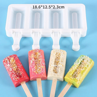 Novi silikonski kalup za sladoled DIY Love Oval Cartoon Popsicle Pecivo Čokoladni kamejski kalup Ljetni pribor za izradu kocki leda Kuhinjski alati