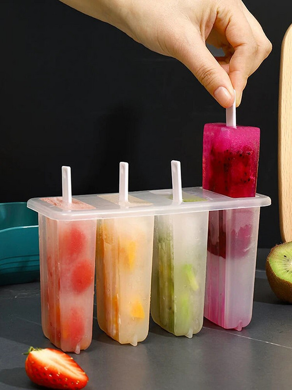 Bijeli kvadratni kalup za sladoled Kutija za led Kalup za sladoled za sladoled - 1 komad