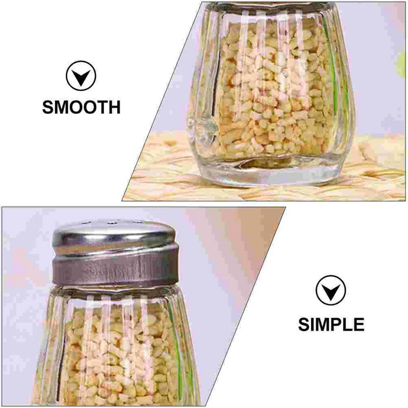 Mini druskos plaktuvai Virtuvės stikliniai pagardų buteliai pipirų buteliai BBQ prieskonių indai Kavos pupelių laikymo indas