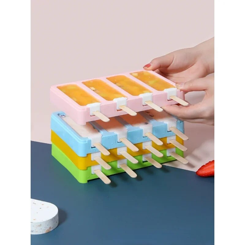 Food Grade PP Model za sladoled Model za sladoled otporan na prašinu, okus protiv kanaliziranja s poklopcem Kalup za sladoled Kalup za sladoled