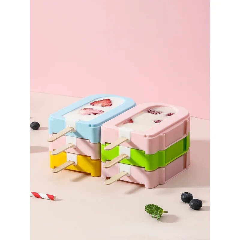 Food Grade PP Model za sladoled Model za sladoled otporan na prašinu, okus protiv kanaliziranja s poklopcem Kalup za sladoled Kalup za sladoled