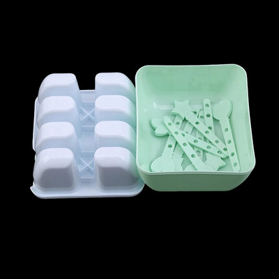 Plastični kalup za sladoled DIY Domaći kalup za sladoled Zamrzivač Sok 6/8 ćelija Posuda za kocke leda Kalup za aparat za bačvu za sladoled