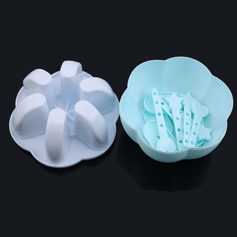 Plastični kalup za sladoled DIY Domaći kalup za sladoled Zamrzivač Sok 6/8 ćelija Posuda za kocke leda Kalup za aparat za bačvu za sladoled