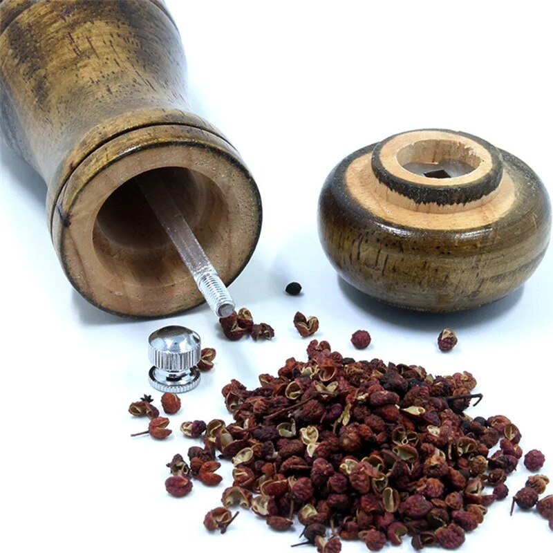 Virtuvės pipirų malimo masyvo korpusas su reguliuojamu malūnėliu, 5 colių, 8 colių, 10 colių