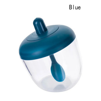 Virtuvinės druskos plaktuvo prieskonių indelis su šaukštu pipirų prieskonių dėžute Drėgmei atsparus prieskonių įrankis Druskos plaktuvas