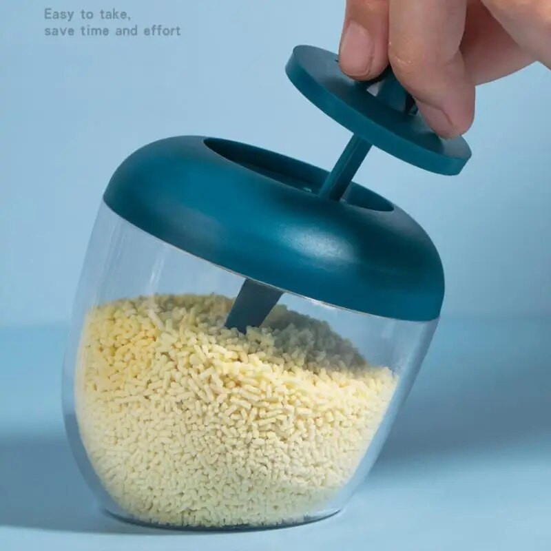 Virtuvinės druskos plaktuvo prieskonių indelis su šaukštu pipirų prieskonių dėžute Drėgmei atsparus prieskonių įrankis Druskos plaktuvas