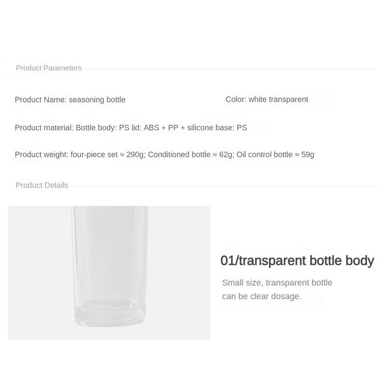 Ps Maisto prieskoniai Patogus ir praktiškas buitinis druskos ir pipirų plaktuvai Virtuvės reikmenys skaidrūs ir matomi pilvo raumenys