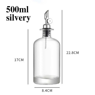 350/500 ml aliejaus virdulys Stiklinis aliejaus butelis virtuvės namų apyvokos aliejaus kontrolė sojų padažas acto butelis prieskonių prieskonių butelis