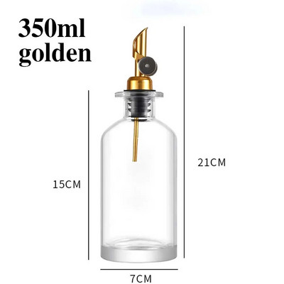 350/500 ml aliejaus virdulys Stiklinis aliejaus butelis virtuvės namų apyvokos aliejaus kontrolė sojų padažas acto butelis prieskonių prieskonių butelis