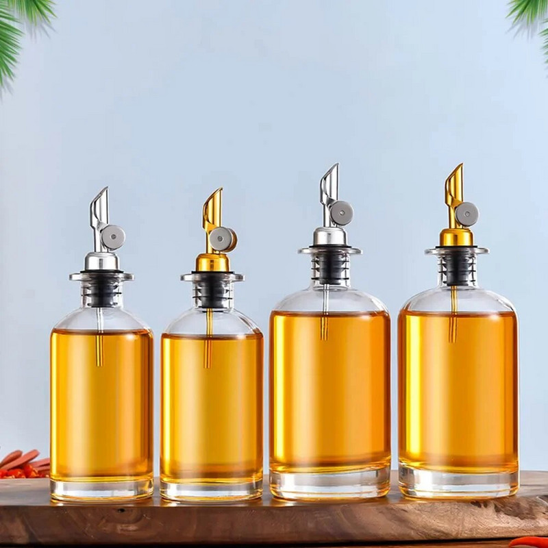 350/500 ml aliejaus virdulys Stiklinis aliejaus butelis virtuvės namų apyvokos aliejaus kontrolė sojų padažas acto butelis prieskonių prieskonių butelis