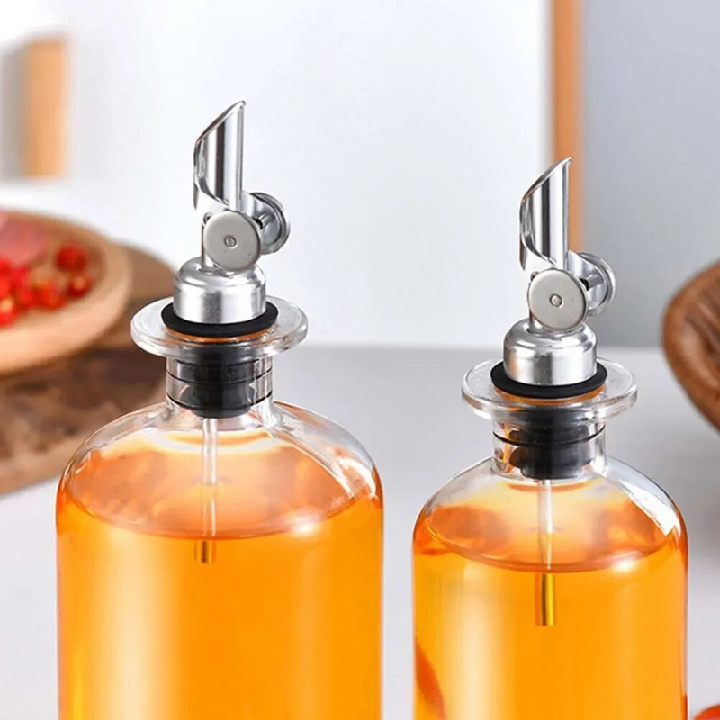 350/500 ml aliejaus virdulys Stiklinis aliejaus butelis virtuvės namų apyvokos aliejaus kontrolė sojų padažas acto butelis prieskonių prieskonių butelis