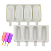 Silikonski kalupi za sladoled 4/8 šupljina za aparat za sladoled sa silikonskim kalupima za kolače bez BPA, kalupima za sladoled s jednostavnim otpuštanjem