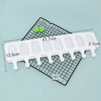 Silikonski kalupi za sladoled 4/8 šupljina za aparat za sladoled sa silikonskim kalupima za kolače bez BPA, kalupima za sladoled s jednostavnim otpuštanjem