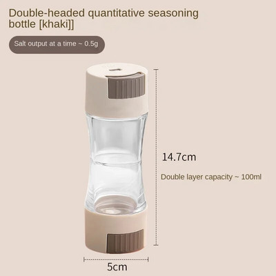 Kvantitativna soljenka Tip preše Boca za kontrolu soli Alat za staklenku za začine Spremnik za papar i začine Plastična solnica s ograničenjem 0,5 g