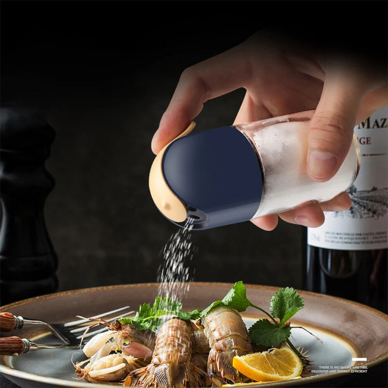 Prieskonių indelis Druskos Cukraus Stiklainis Fetišas Pabarstomas Prieskonių Butelis Nešiojamas stalinis buitinis virtuvės Prieskonių buteliukas prieskonių rinkinys