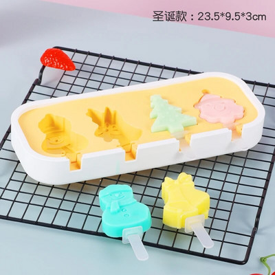 Crtani silikonski kalup za sladoled s poklopcem. Kalup za sladoled DIY bez BPA za višekratnu upotrebu. Kalupi za sladoled Ice Lolly.