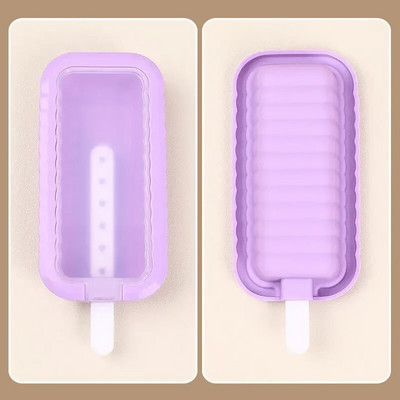Ljetni domaći silikonski kalup za sladoled Popsicle Ice Cream Kalup za kućanstvo Posuda za sladoled s poklopcem Aparat za sladoled
