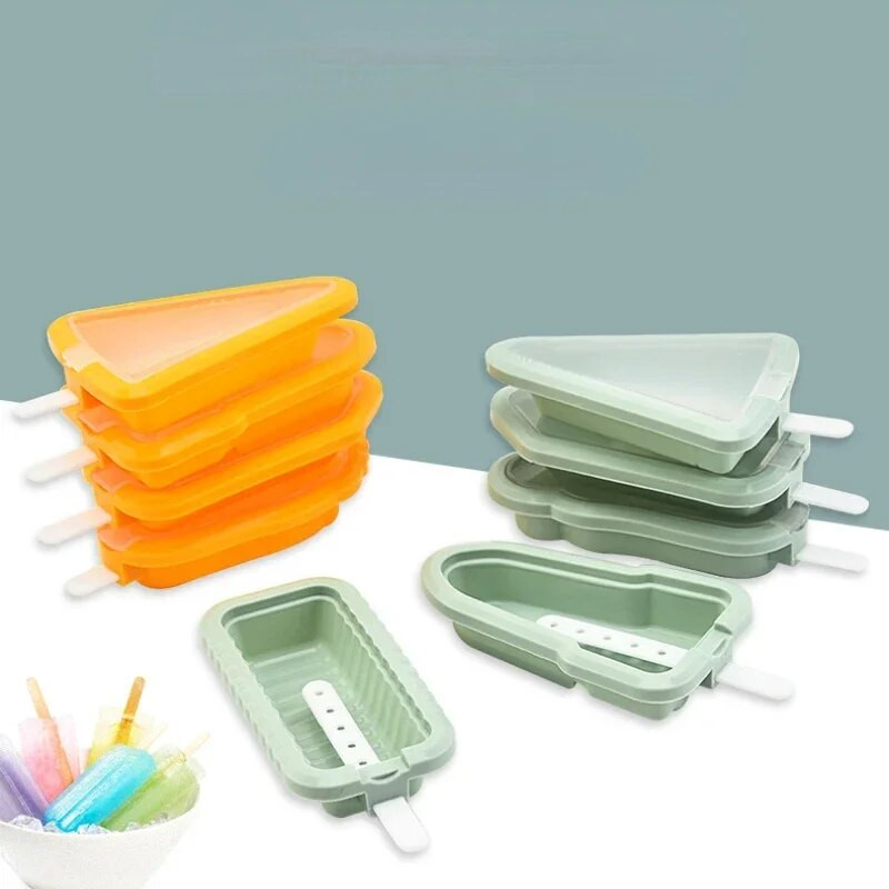 Ljetni domaći silikonski kalup za sladoled Popsicle Ice Cream Kalup za kućanstvo Posuda za sladoled s poklopcem Aparat za sladoled