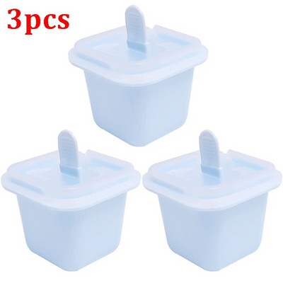 12x Τετράγωνο Σχάρα Καλούπια παγωτού Δίσκος Φόρμας Παγωτού σιλικόνης ποιότητας τροφίμων με ραβδί DIY ζελέ πουτίγκα ποτό Παιδικό σνακ