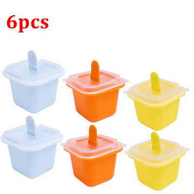 12x Τετράγωνο Σχάρα Καλούπια παγωτού Δίσκος Φόρμας Παγωτού σιλικόνης ποιότητας τροφίμων με ραβδί DIY ζελέ πουτίγκα ποτό Παιδικό σνακ