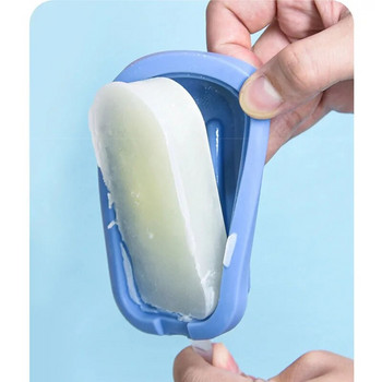 Силиконова форма за сладолед с пръчица Подреждащи се форми за сладолед за многократна употреба Направи си сам десертен сладолед и многоцветна форма на пръчици за сладкиши