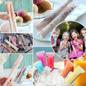 50-20 τμχ Φόρμα για παγωτό μίας χρήσης DIY Εργαλεία τσάντας αυτο-στυλ Mold Popsicle Παγωτό Τσάντα Γιαούρτι Popsicle Εργαλείο κουζίνας σπιτιού