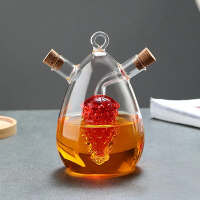 Du viename stiklinis aliejaus puodas Dvigubas sojos padažo butelis prieskonių padažas acto aliejaus puodo laikymo butelis Virtuvės reikmenys Prieskoniai