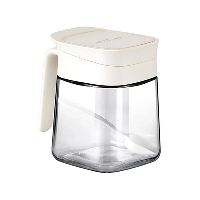 Fehér fűszeres tégely Konyhai fűszeres doboz szett Kezdőlap Üveg Fűszertartó Fűszertartó Átlátszó Fűszeres üveg Só Olaj edény