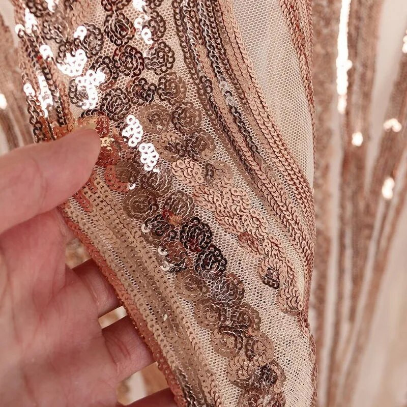 Novi seksi dugi kardigan sa zlatnim šljokicama, elegantni ležerni ženski mrežasti prozirni kaput s otvorenim šavom, punim rukavima Feminino Ouro Lantejoula