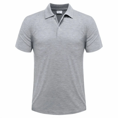 Pánske letné polo tričko s krátkym rukávom, ležérne rebrované, priedušné, vysoko kvalitné, voľne padnúce, pracovné oblečenie