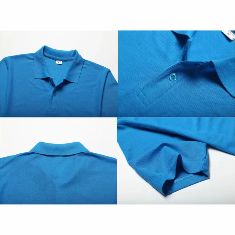 Pánske letné polo tričko s krátkym rukávom, ležérne rebrované, priedušné, vysoko kvalitné, voľne padnúce, pracovné oblečenie