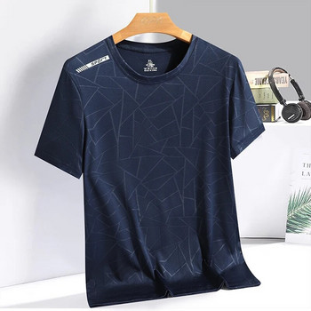 Καλοκαιρινό μπλουζάκι καμουφλάζ από μετάξι πάγο με κοντομάνικο στρογγυλό λαιμό αθλητικό πουκάμισο λεπτό αναπνεύσιμο γρήγορο στέγνωμα απλό και ευέλικτο φως
