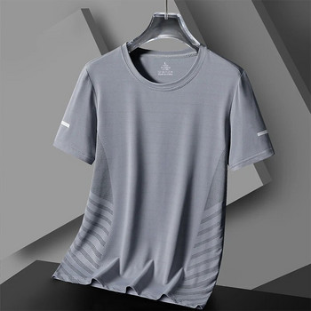 Ανδρικό μπλουζάκι για τρέξιμο Quick Dry για 2023 Μπλουζάκι με κοντό μανίκι Καλοκαιρινό casual OverSize 5XL Top Tees GYM Tshirt Ρούχα