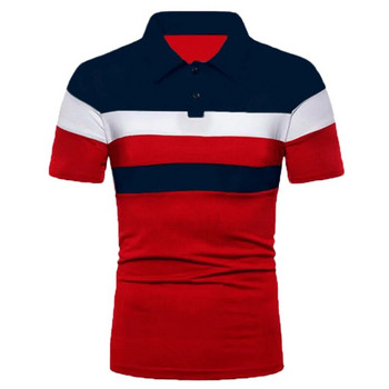 Нова лятна луксозна поло тениска Мъжка марка Polo Тениски с голям размер Разтягащи се къси къси ръкави Бизнес тениска с обратна яка 8XL