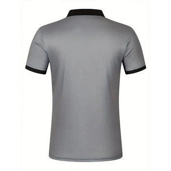 Ανδρικό πουκάμισο πόλο με καλοκαιρινό κοντομάνικο ξόρκι 3D ψηφιακής εκτύπωσης, ανδρικό επαγγελματικό μπλουζάκι πόλο.