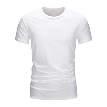 Лятна памучна тениска Мъжки дишащи ежедневни тениски Дамски извънгабаритни къси ръкави Едноцветни ежедневни улични тениски за фитнес зала
