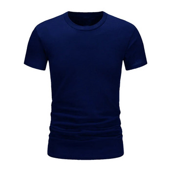 Лятна памучна тениска Мъжки дишащи ежедневни тениски Дамски извънгабаритни къси ръкави Едноцветни ежедневни улични тениски за фитнес зала