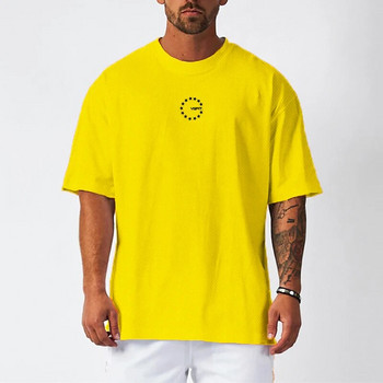 Μπλουζάκι με κοντό μανίκι Joggers για γυμναστήριο, χαλαρό ανδρικό μπλουζάκι για τρέξιμο, Καλοκαιρινό μπλουζάκι που αναπνέει για γρήγορο στέγνωμα