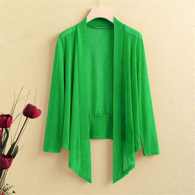 Női Tavasz Nyári Napvédő Ruházat Kendő Túlméretes felsőruházat Női hosszú ujjú Kardigán ing Női Vékony kabát kabát