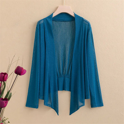 Női Tavasz Nyári Napvédő Ruházat Kendő Túlméretes felsőruházat Női hosszú ujjú Kardigán ing Női Vékony kabát kabát