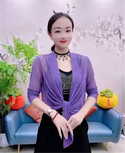 Női Tavasz Nyári Napvédő Ruházat Kendő Túlméretes felsőruházat Női hosszú ujjú Kardigán ing Női Vékony kabát kabát