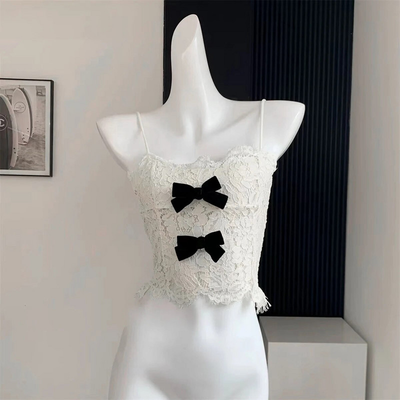 Seksuali moteriška, berankovė, vintažinė Y2k vasaros madinga gatvės aprangos viršutinė moteriška liemenė.