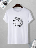 Slatka majica s ježićem, muška ležerna višebojna široka majica kratkih rukava za ljeto