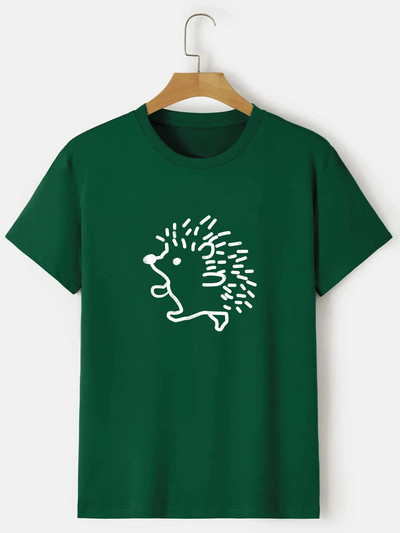 Slatka majica s ježićem, muška ležerna višebojna široka majica kratkih rukava za ljeto