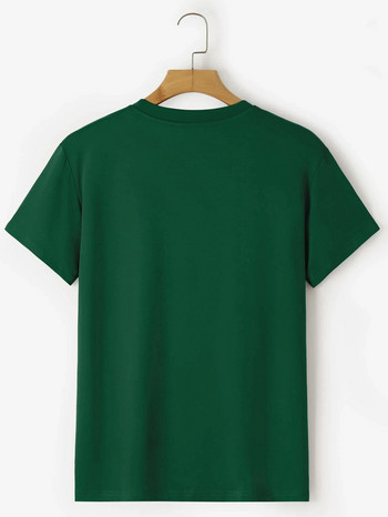 Ξύλινο μπλουζάκι, μπλουζάκι με στάμπα για ανδρικό μπλουζάκι με κοντό μανίκι, κανονικό και μεγάλο μπλουζάκι με λαιμόκοψη